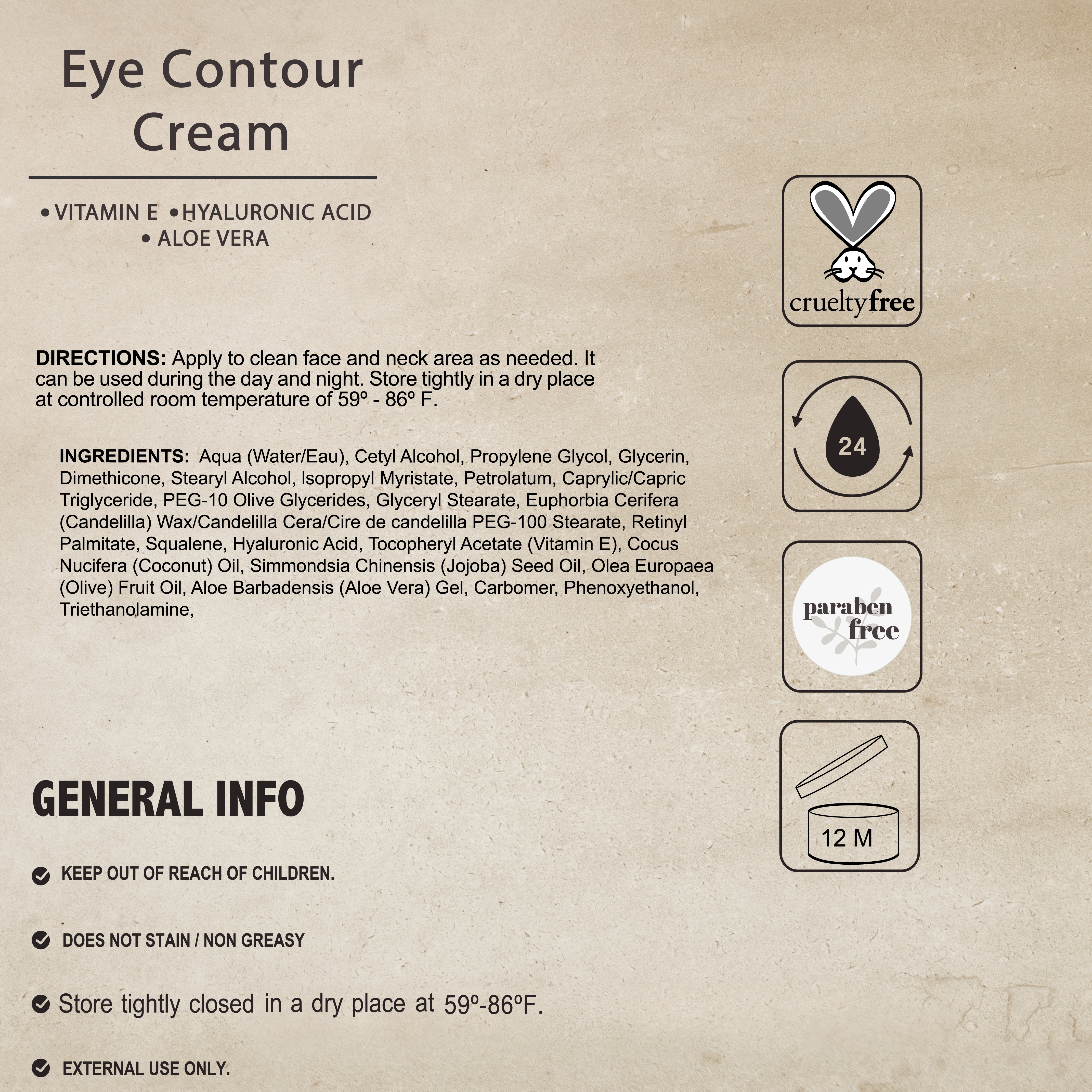 Eye Contour Cream - 2oz